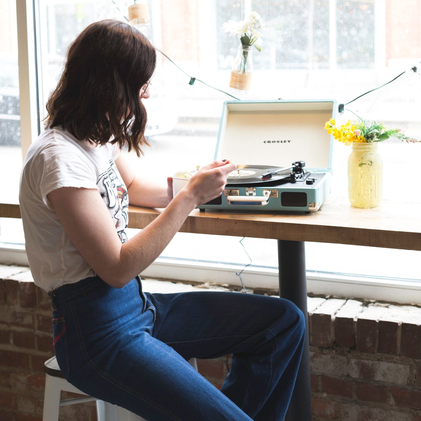 Crosley Cruiser Bluetooth Portable Turntable - Turquoise-Crosley-Mood
