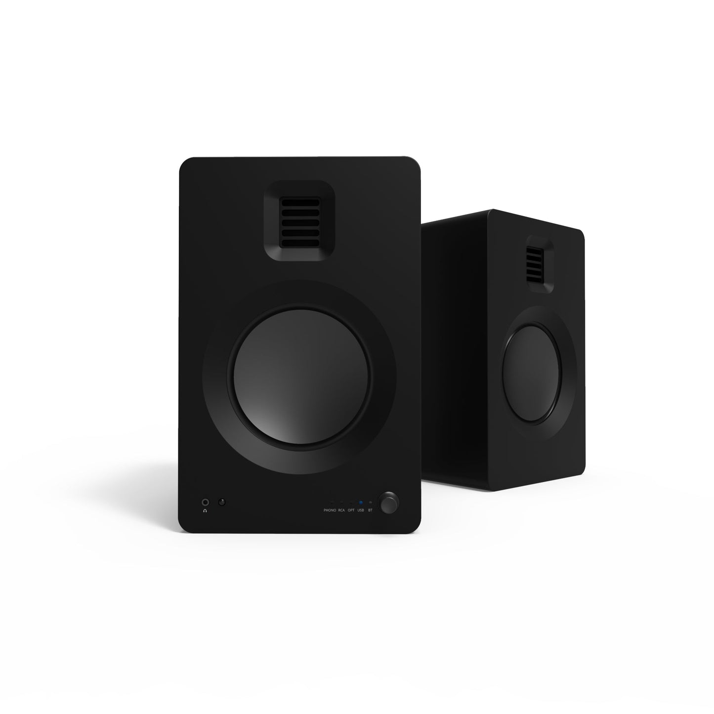 Kanto TUK 260W Powered Bookshelf Speakers with Headphone Out, USB Input, Dedicated Phono Pre-amp, Bluetooth - Pair, Matte Black-Kanto-Mood