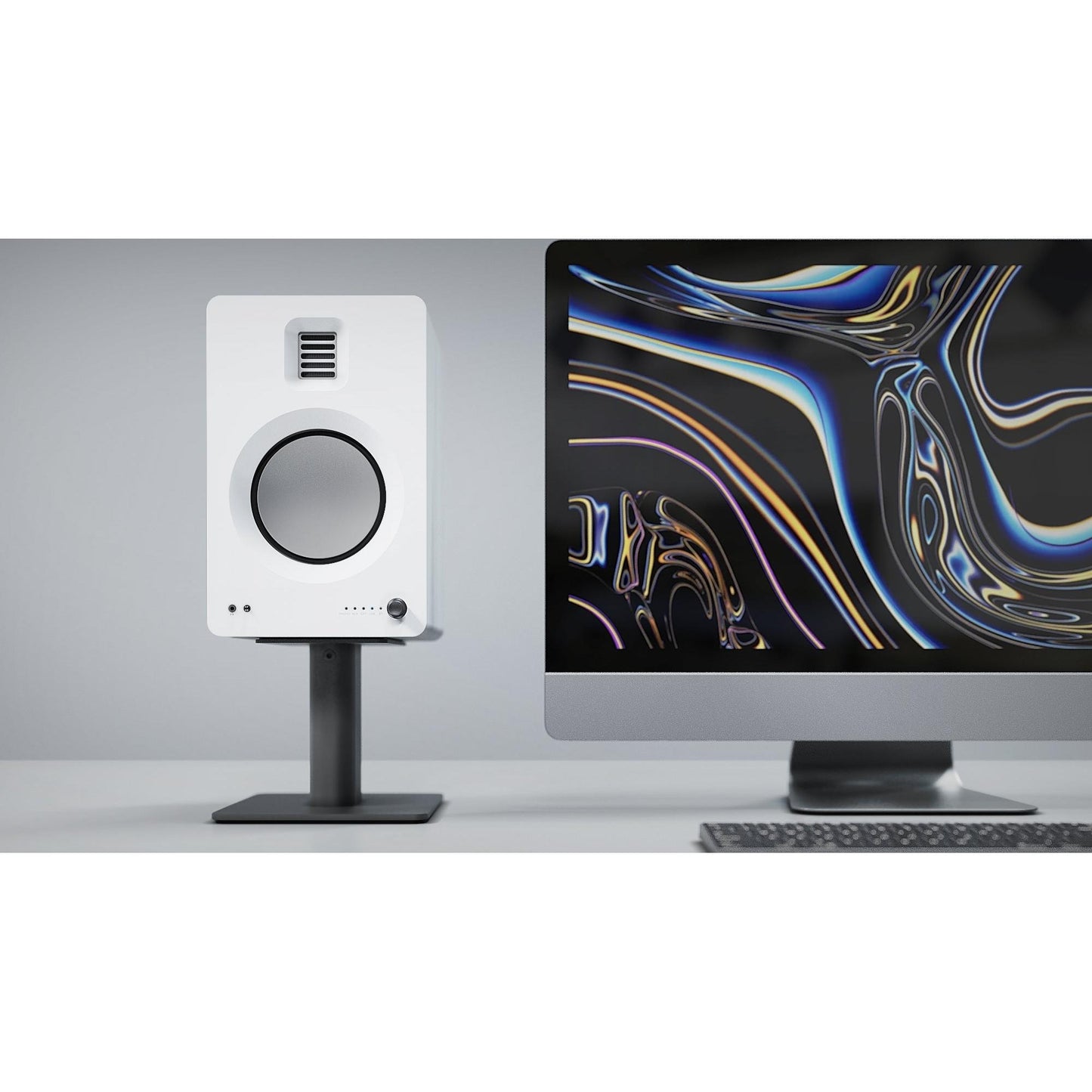 Kanto TUK 260W Powered Bookshelf Speakers with Headphone Out, USB Input, Dedicated Phono Pre-amp, Bluetooth - Pair, Matte White*-Kanto-Mood