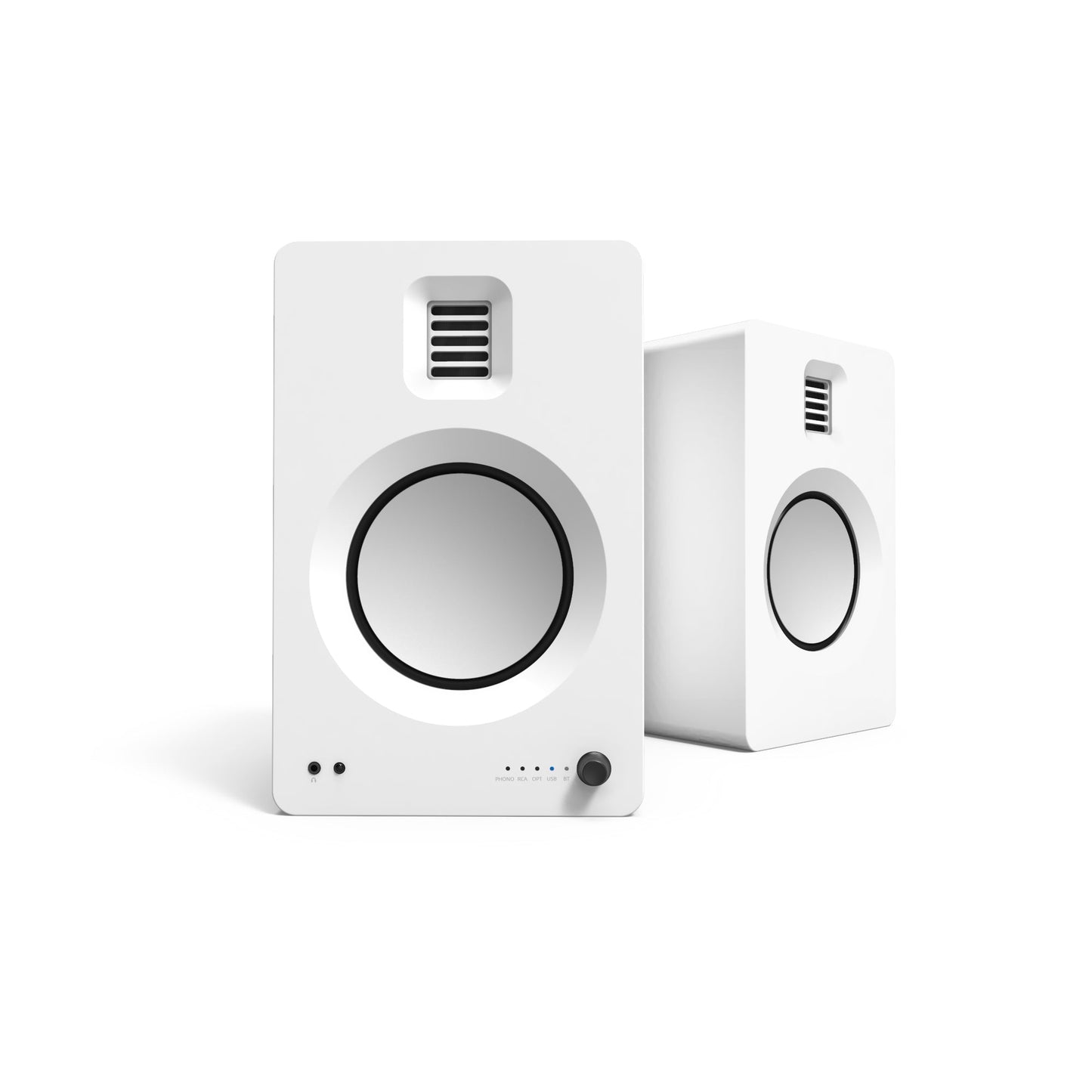Kanto TUK 260W Powered Bookshelf Speakers with Headphone Out, USB Input, Dedicated Phono Pre-amp, Bluetooth - Pair, Matte White*-Kanto-Mood