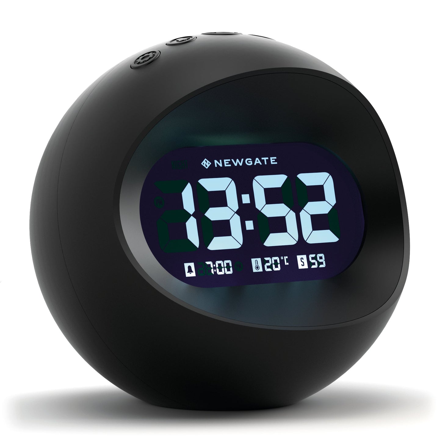 Newgate Centre Of The Earth Lcd Alarm Clock Black-Newgate-Mood
