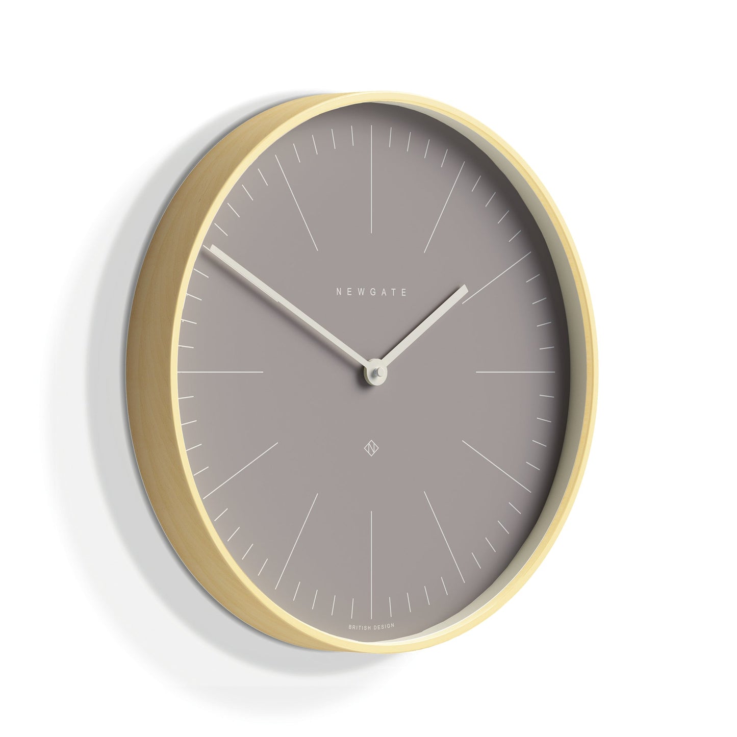 Newgate Mr Clarke Clock Pale Wood Clay Grey Dial-Newgate-Mood