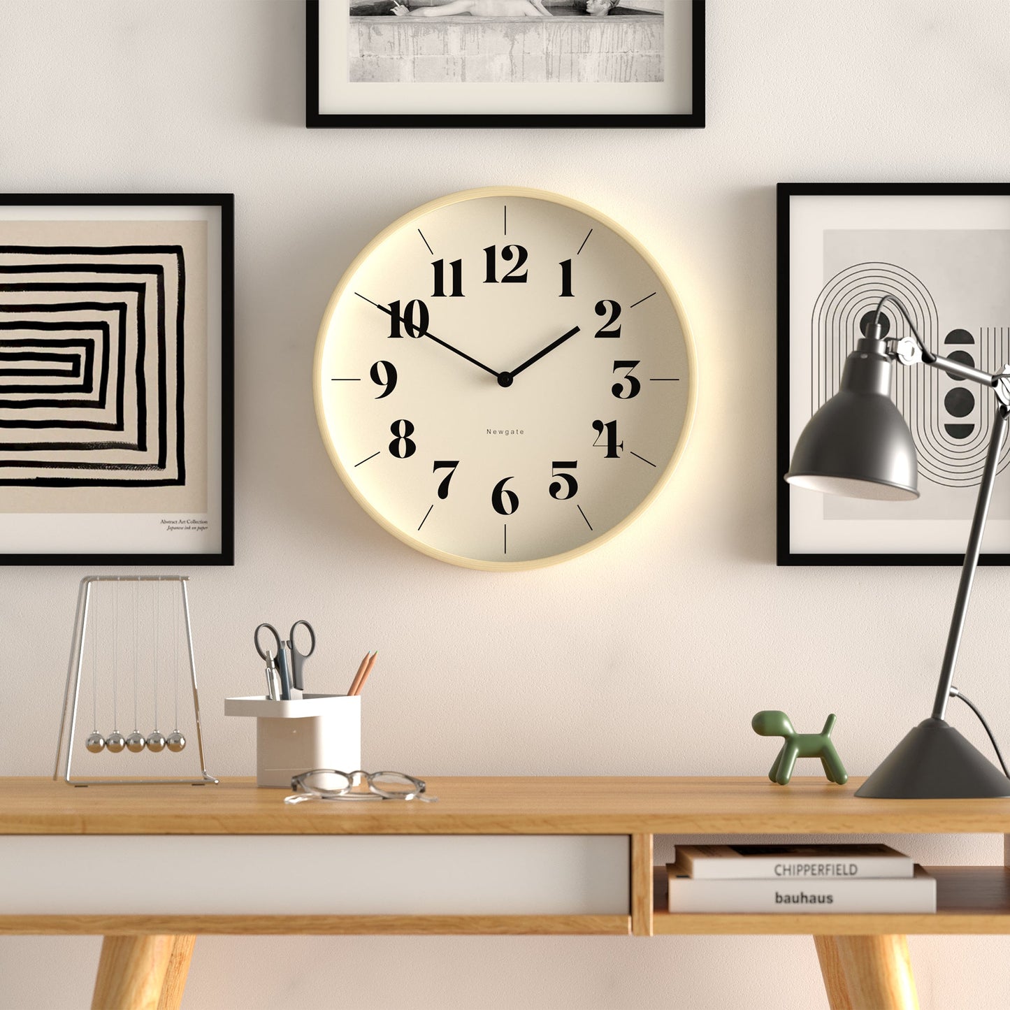 Newgate Mr Clarke Clock Pale Wood Hopscotch Dial-Newgate-Mood