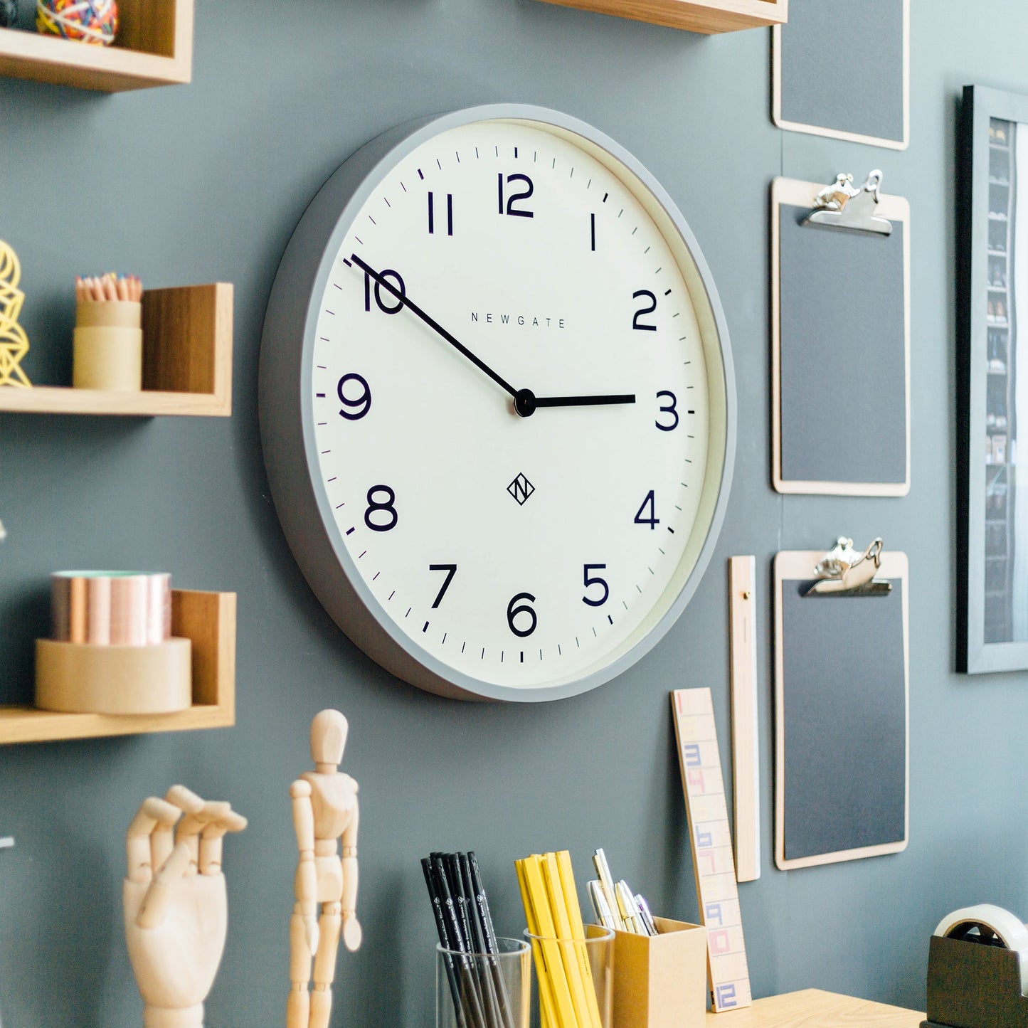 Newgate Number One Clock Echo Posh Grey-Newgate-Mood