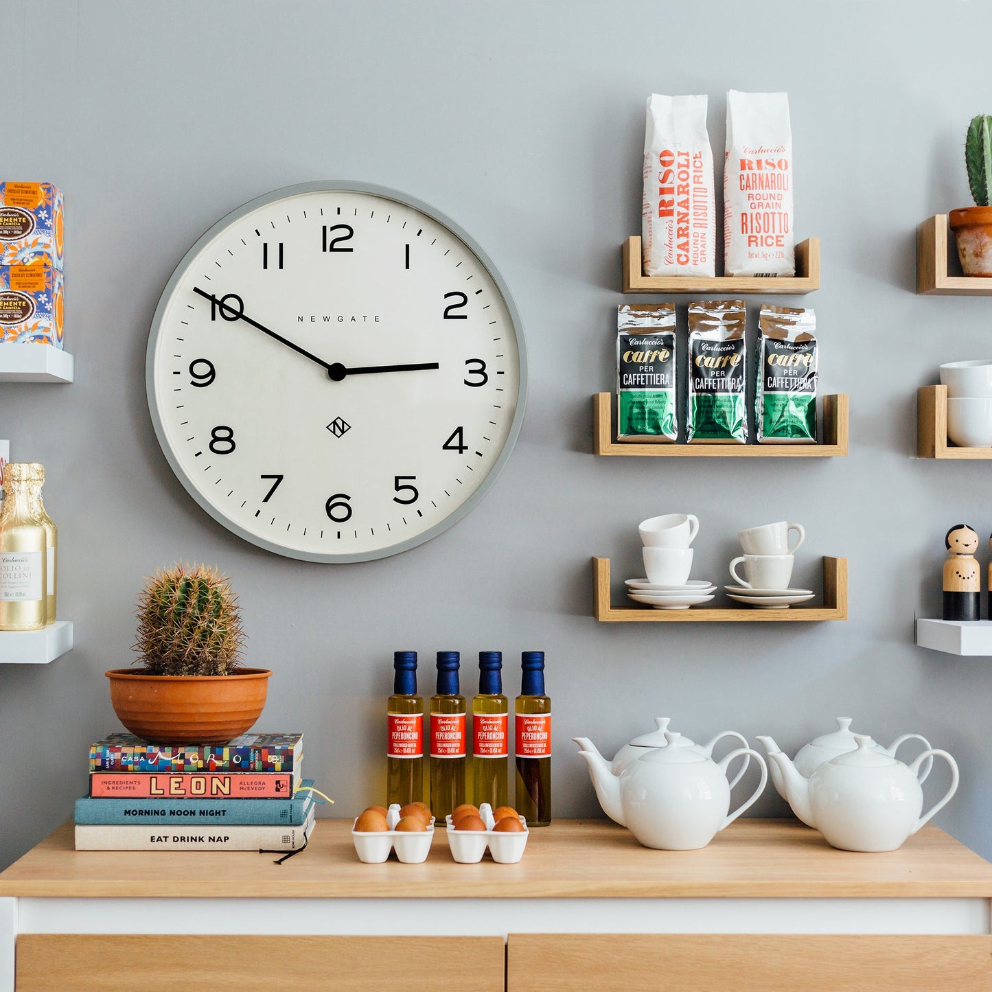 Newgate Number One Clock Echo Posh Grey-Newgate-Mood