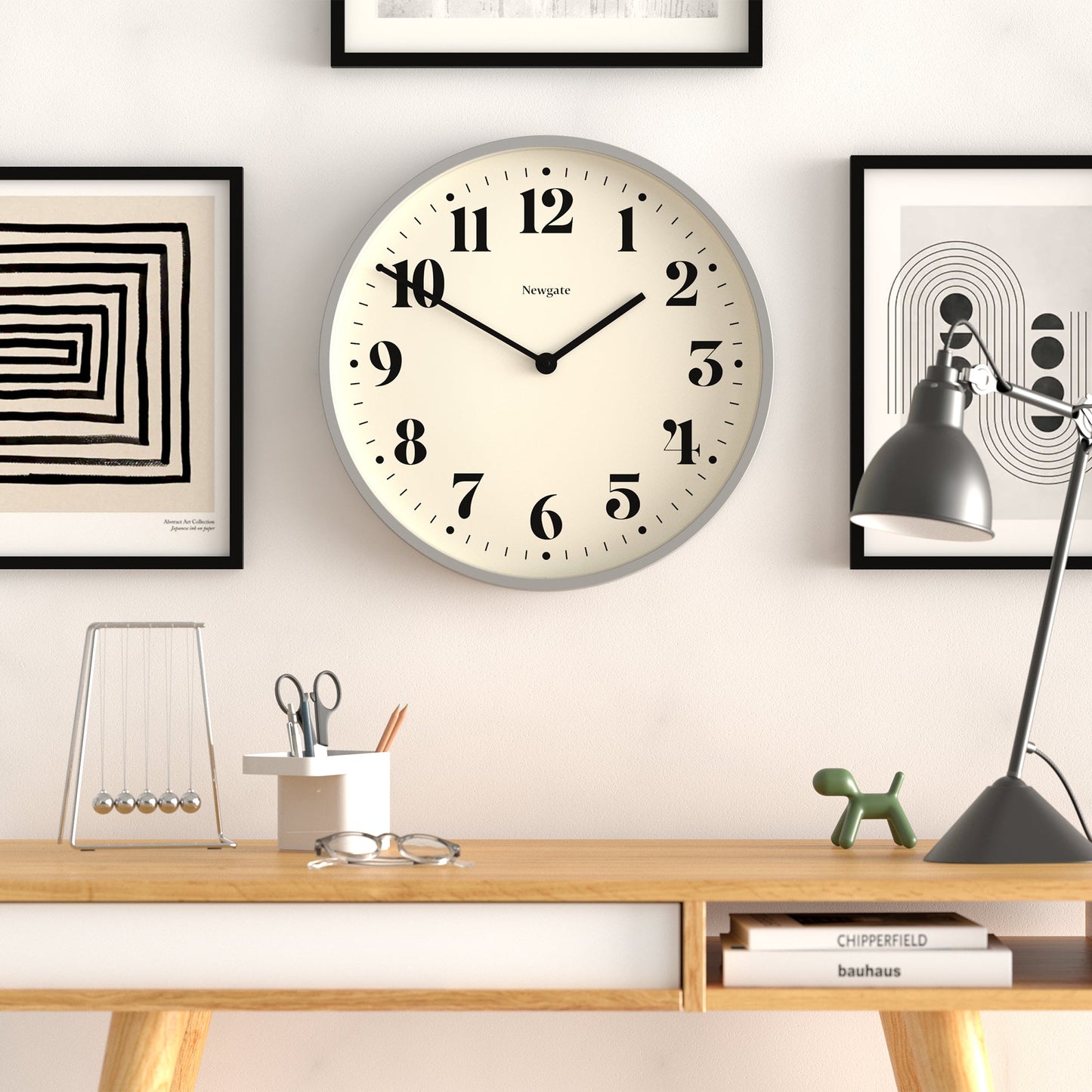 Newgate Number Two Wall Clock Matte Posh Grey-Newgate-Mood