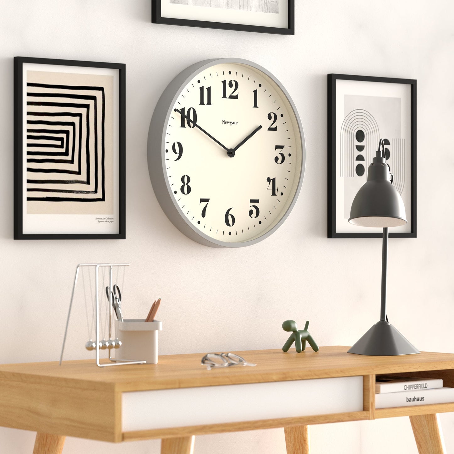 Newgate Number Two Wall Clock Matte Posh Grey-Newgate-Mood