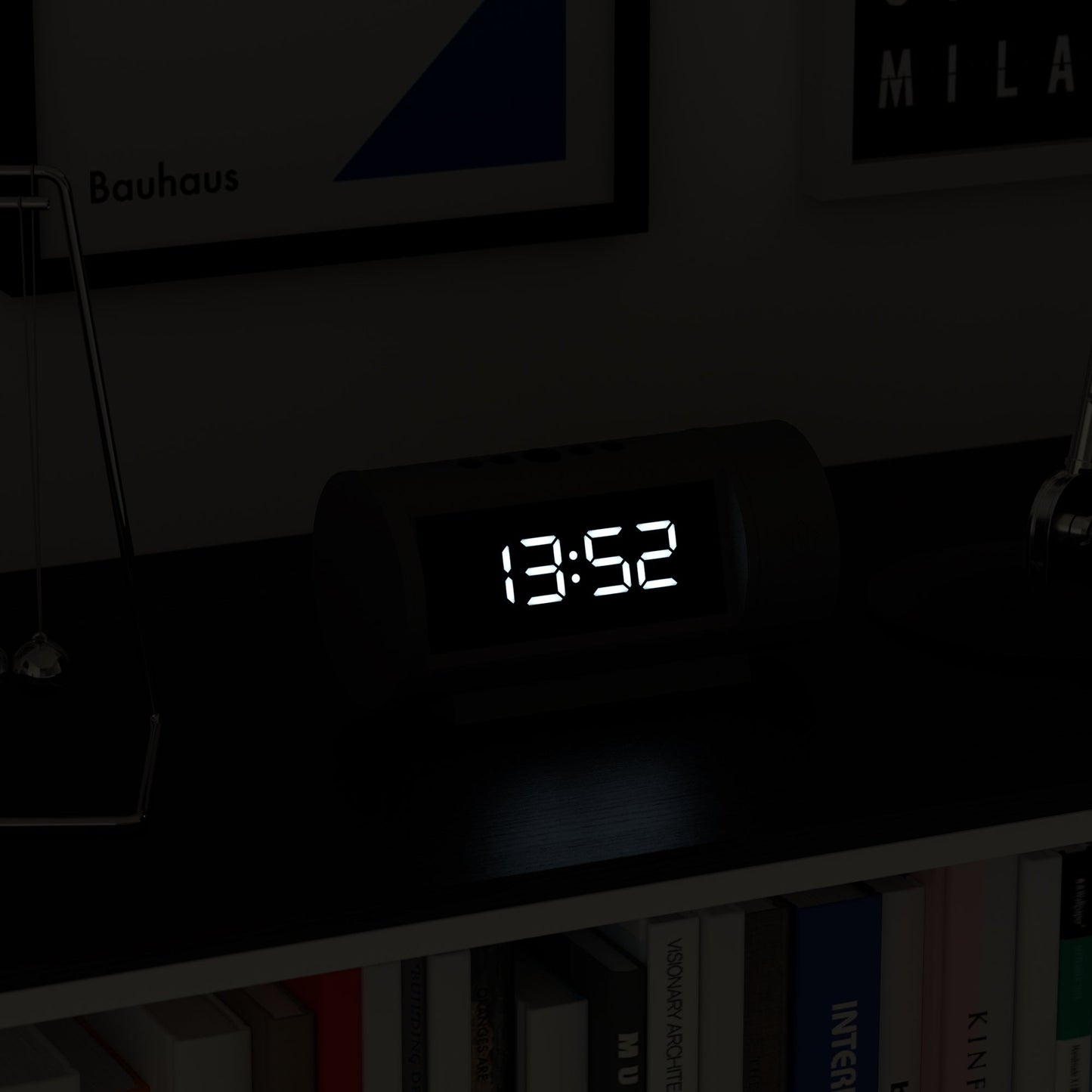 Newgate Pil Led Alarm Clock Black-Newgate-Mood