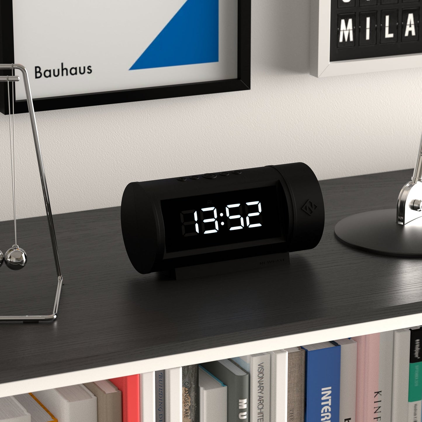 Newgate Pil Led Alarm Clock Black-Newgate-Mood