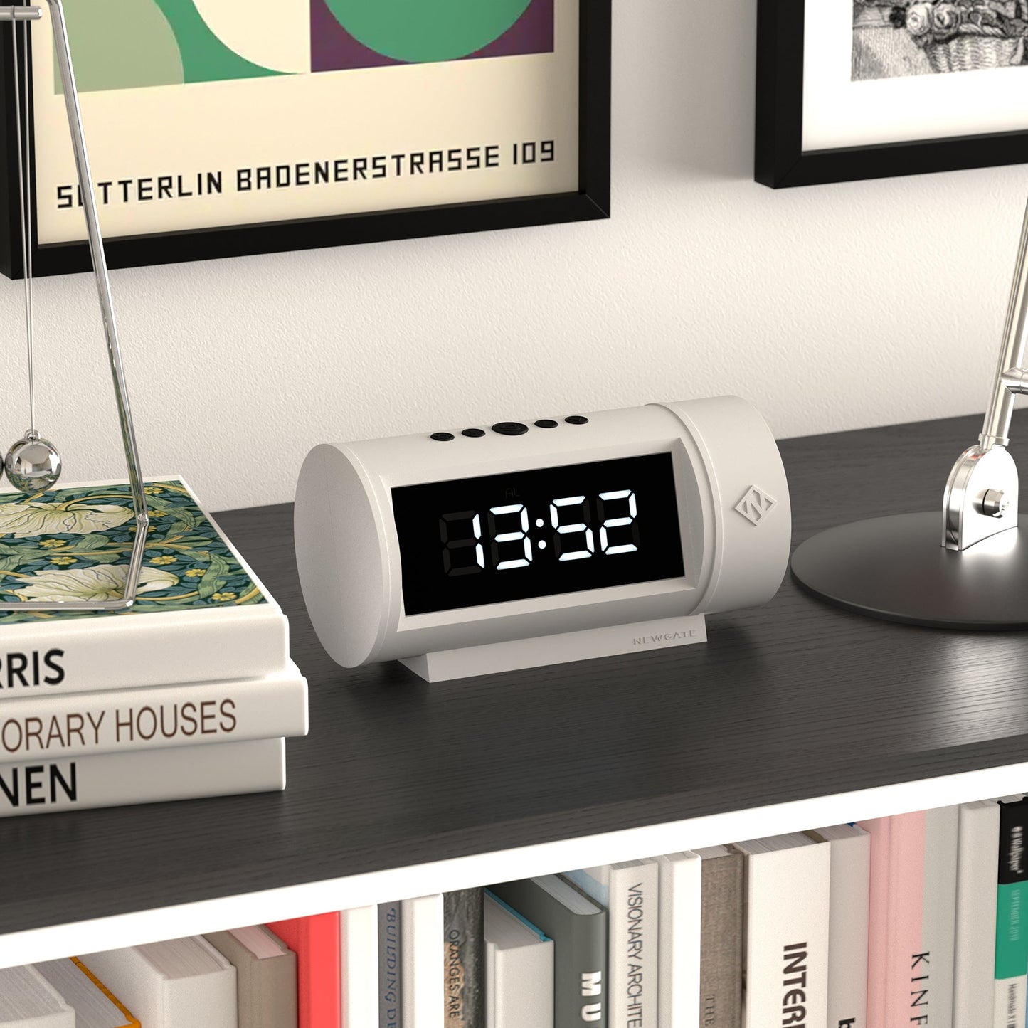 Newgate Pil Led Alarm Clock White-Newgate-Mood