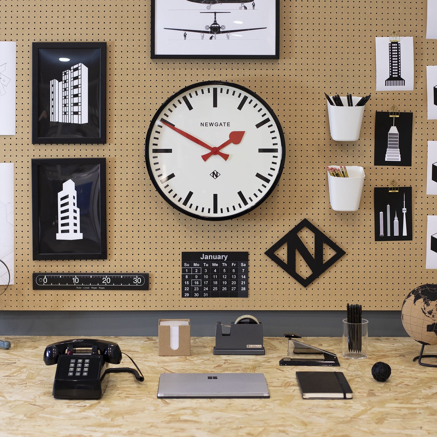 Newgate Putney Clock Black-Newgate-Mood