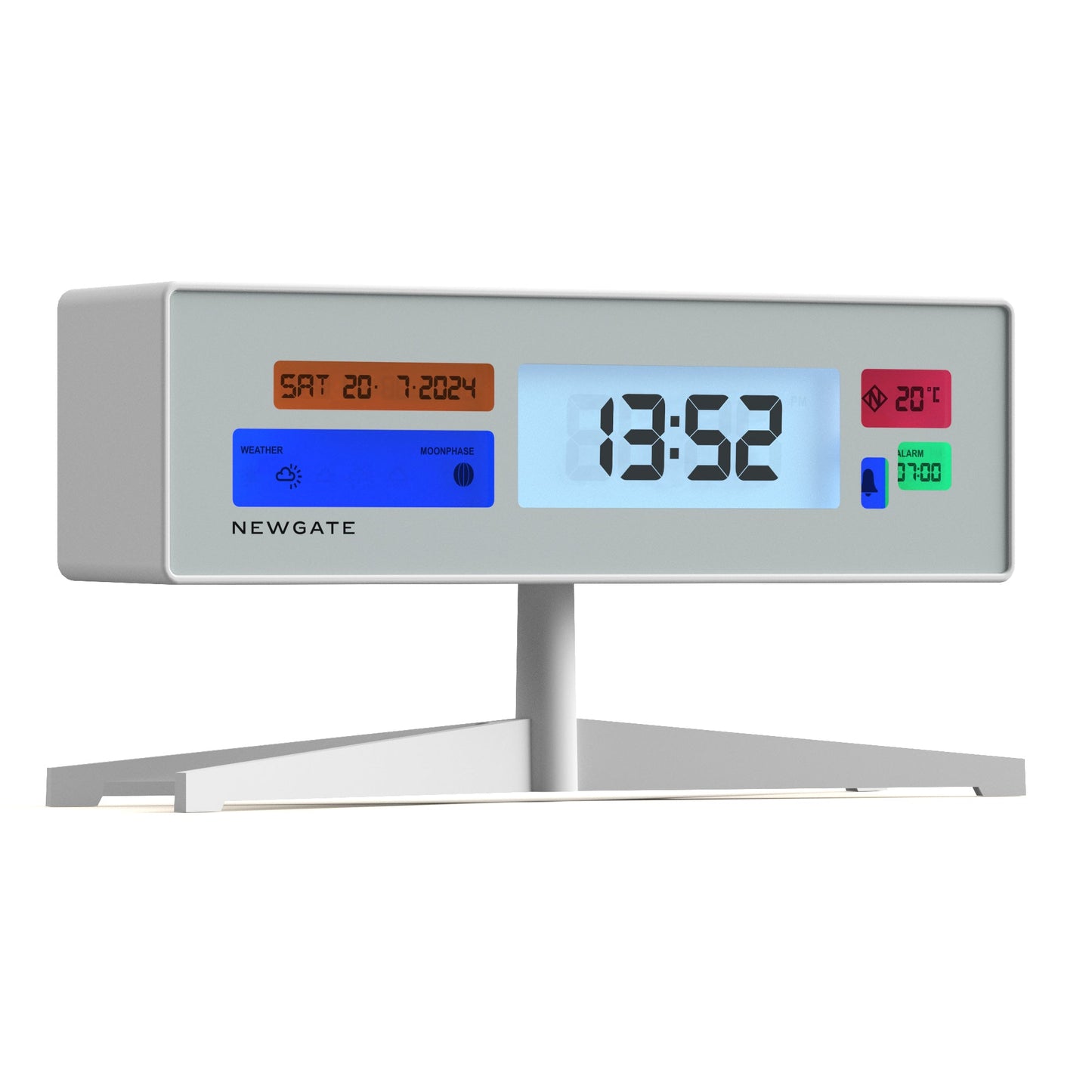 Newgate Supergenius Lcd Alarm Clock Matte White*-Newgate-Mood