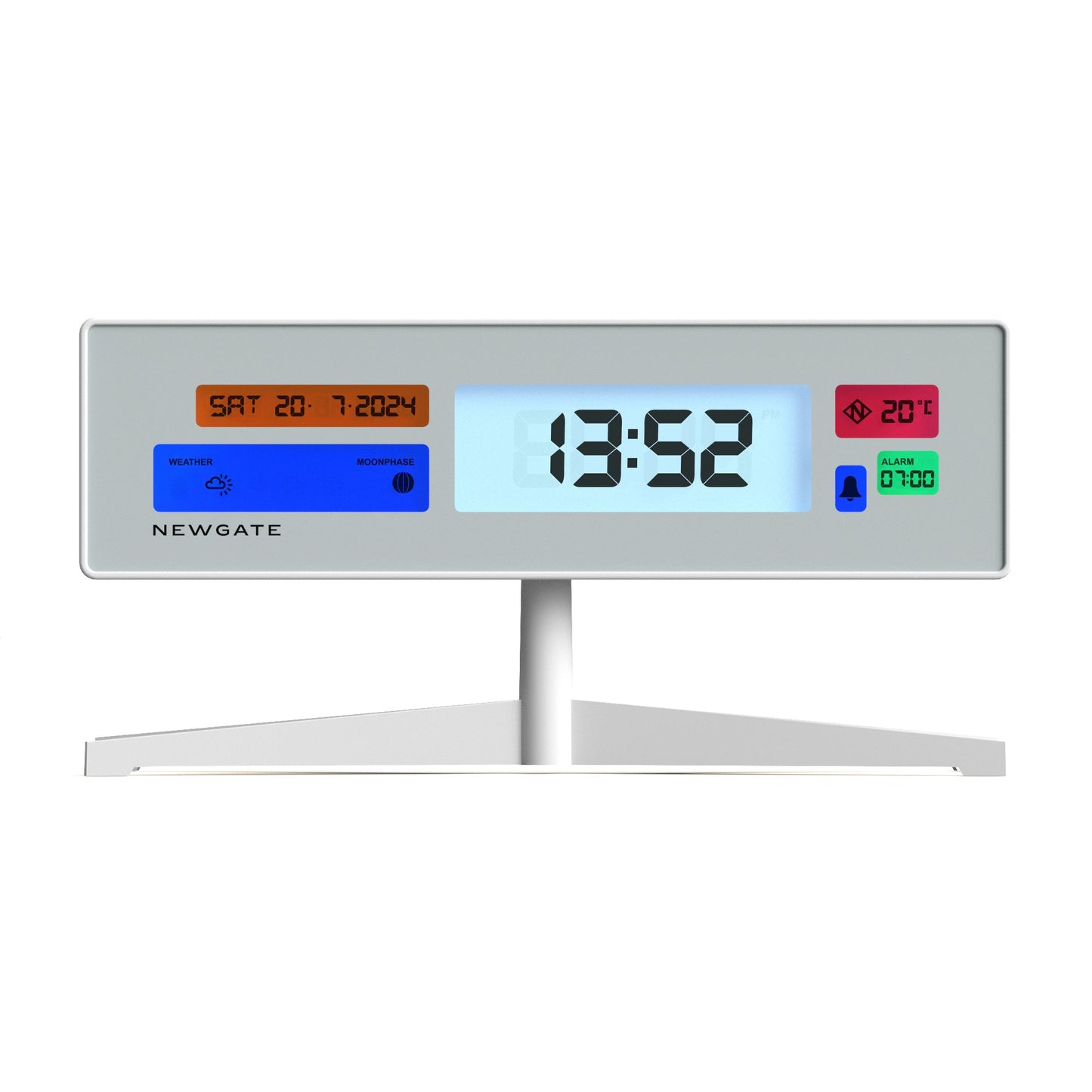 Newgate Supergenius Lcd Alarm Clock Matte White*-Newgate-Mood