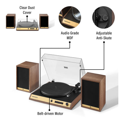 C72 Crosley Record Vinyl Shelf Turntable-Crosley-Mood