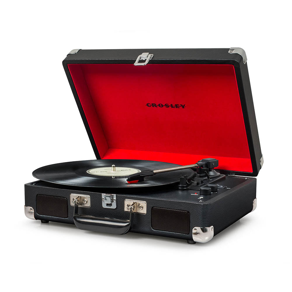 Crosley Cruiser Bluetooth Portable Turntable - Black + Bundled Majority D40X Bluetooth Speakers-Crosley-Mood
