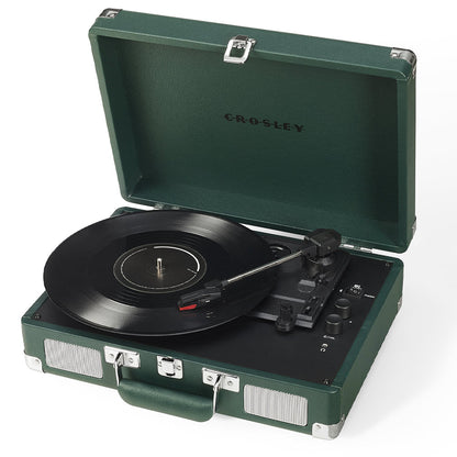 Crosley Cruiser Bluetooth Portable Turntable - Emerald Green + Bundled Majority D40X Bluetooth Speakers*-Crosley-Mood