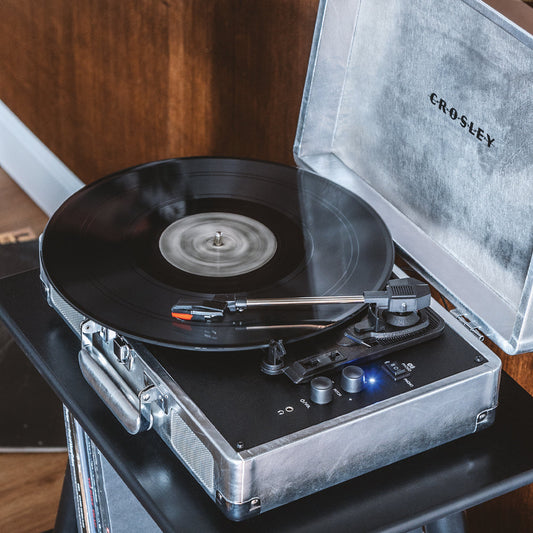 Crosley Cruiser Bluetooth Portable Turntable - Silver-Crosley-Mood