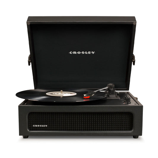 Crosley Voyager Bluetooth Portable Turntable - Black + Bundled Majority D40X Bluetooth Speakers - Black-Crosley-Mood