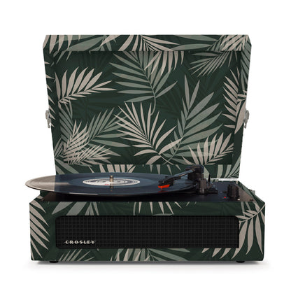 Crosley Voyager Bluetooth Portable Turntable - Botanical + Bundled Majority D40 Bluetooth Speakers - Black-Crosley-Mood