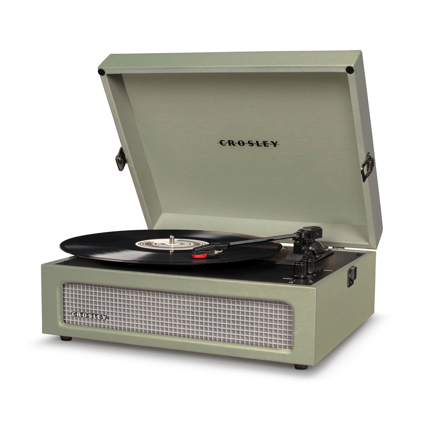 Crosley Voyager Bluetooth Portable Turntable - Sage + Bundled Majority D40 Bluetooth Speakers - Black-Crosley-Mood