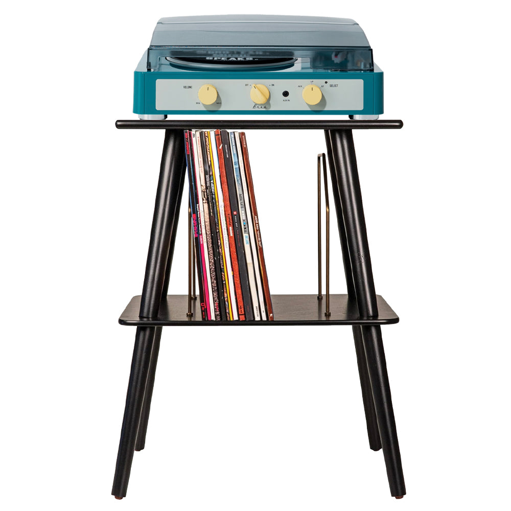 Gadhouse Brad MKII Record Player - Green + Entertainment Stand Bundle - Black-Gadhouse-Mood