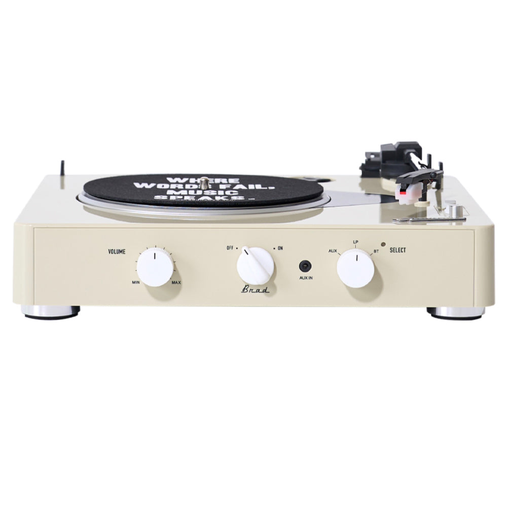 Gadhouse Brad MKII Record Player - Ivory + Entertainment Stand Bundle - Black-Gadhouse-Mood