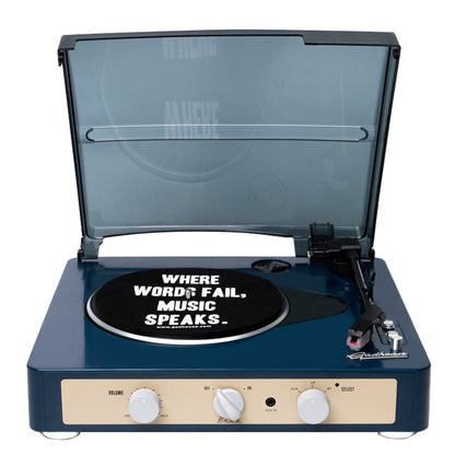 Gadhouse Brad MKII Record Player - Navy + Bundled Majority D40 Bluetooth Speakers-Gadhouse-Mood