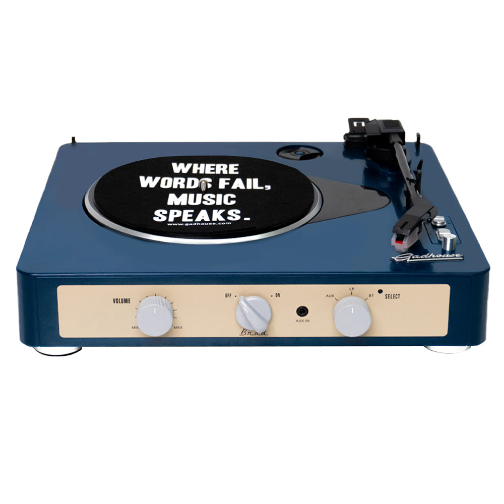 Gadhouse Brad MKII Record Player - Navy + Bundled Majority D40 Bluetooth Speakers-Gadhouse-Mood