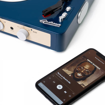 Gadhouse Brad MKII Record Player - Navy + Bundled Majority D40 Bluetooth Speakers-Gadhouse-Mood