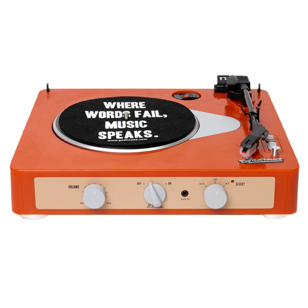 Gadhouse Brad MKII Record Player - Tangerine + Bundled Majority D40 Bluetooth Speakers-Gadhouse-Mood