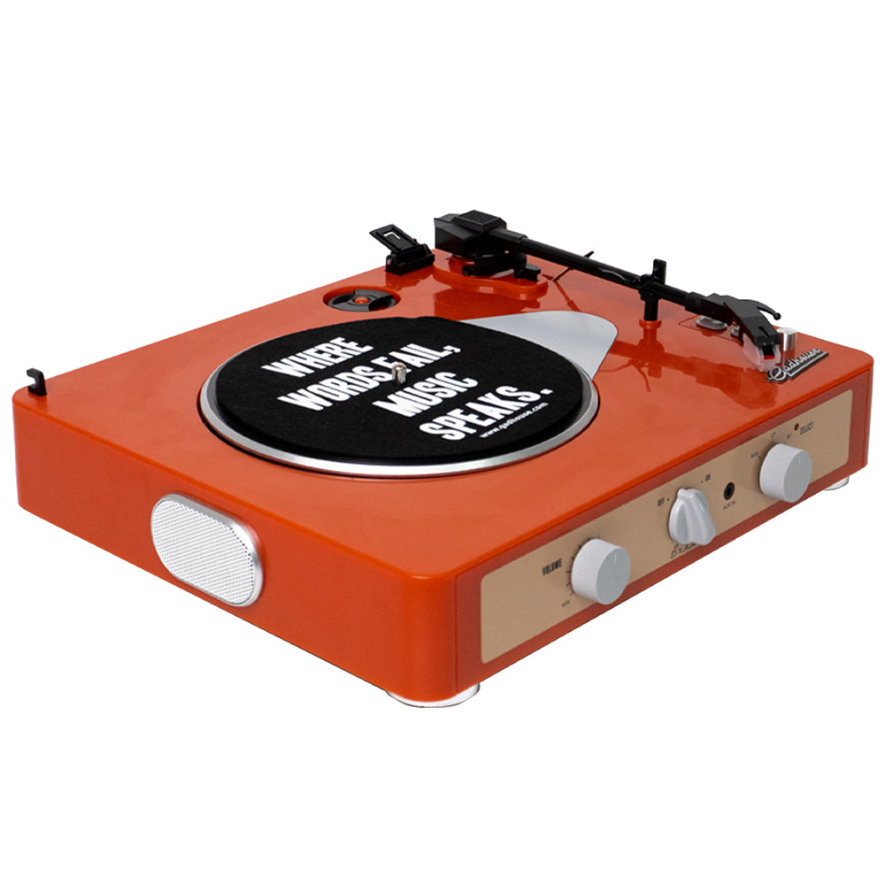 Gadhouse Brad MKII Record Player - Tangerine + Bundled Majority D40 Bluetooth Speakers-Gadhouse-Mood