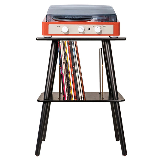 Gadhouse Brad MKII Record Player - Tangerine + Entertainment Stand Bundle - Black-Gadhouse-Mood