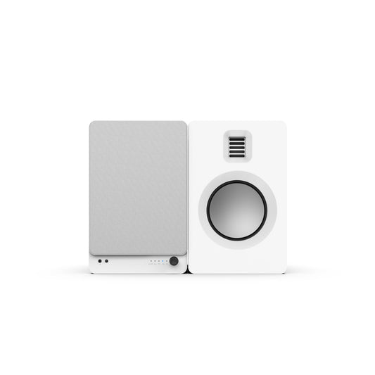 Kanto TUK 260W Powered Bookshelf Speakers with Headphone Out, USB Input, Dedicated Phono Pre-amp, Bluetooth - Pair, Matte White-Kanto-Mood