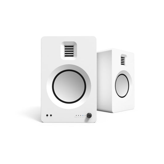 Kanto TUK 260W Powered Bookshelf Speakers with Headphone Out, USB Input, Dedicated Phono Pre-amp, Bluetooth - Pair, Matte White-Kanto-Mood