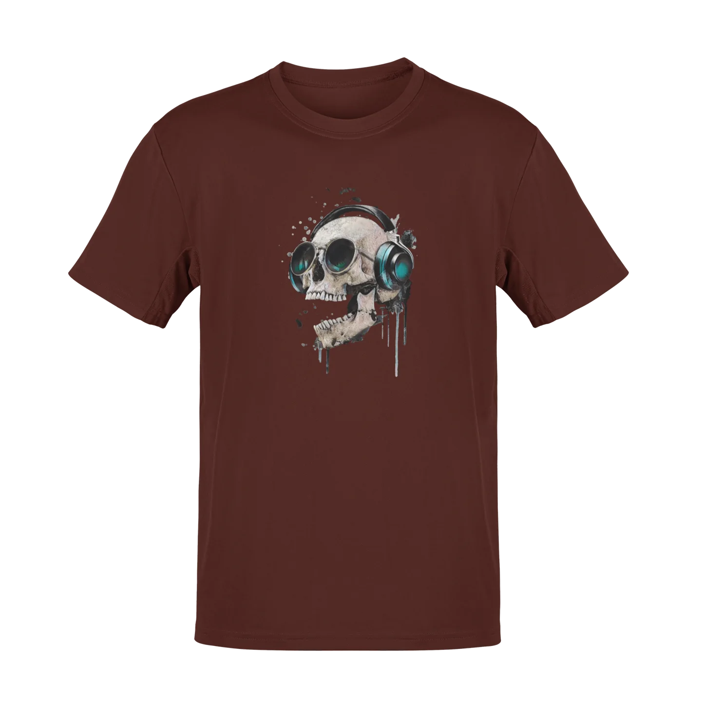 Mood / Skull with headphones - Unisex (T-Shirt)-Mood-Mood