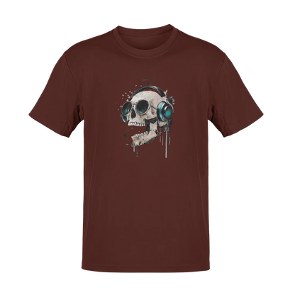 Mood / Skull with headphones - Unisex (T-Shirt)-Mood-Mood