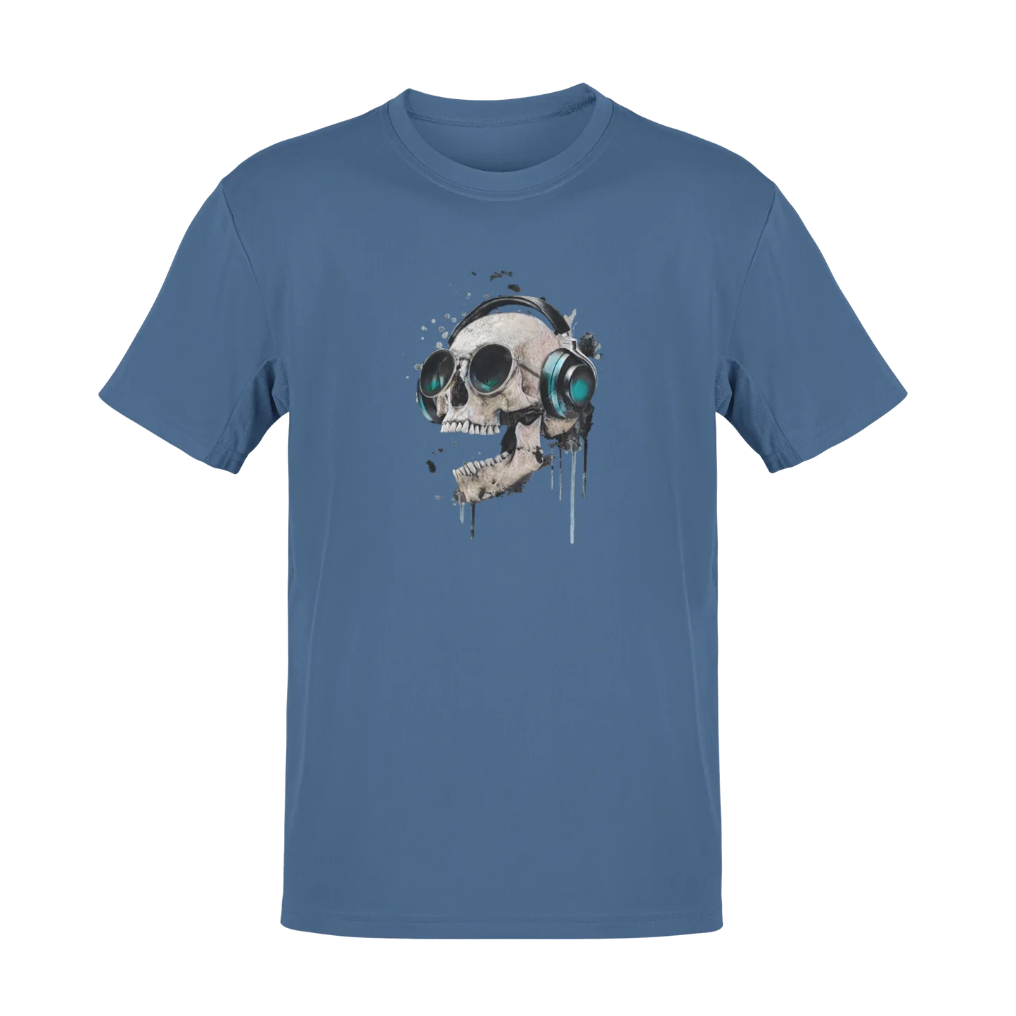 Mood / Skull with headphones - Unisex (T-Shirt)-Mood-Mood