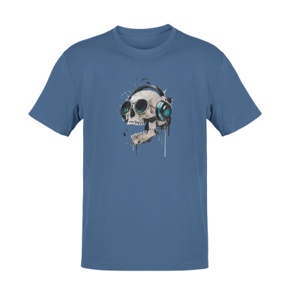 Mood / Skull with headphones - Unisex (T-Shirt)-Mood-Mood