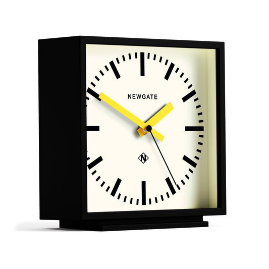 Newgate Amp Mantel Clock Black With Yellow Hands-Newgate-Mood
