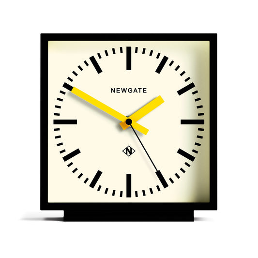 Newgate Amp Mantel Clock Black With Yellow Hands-Newgate-Mood