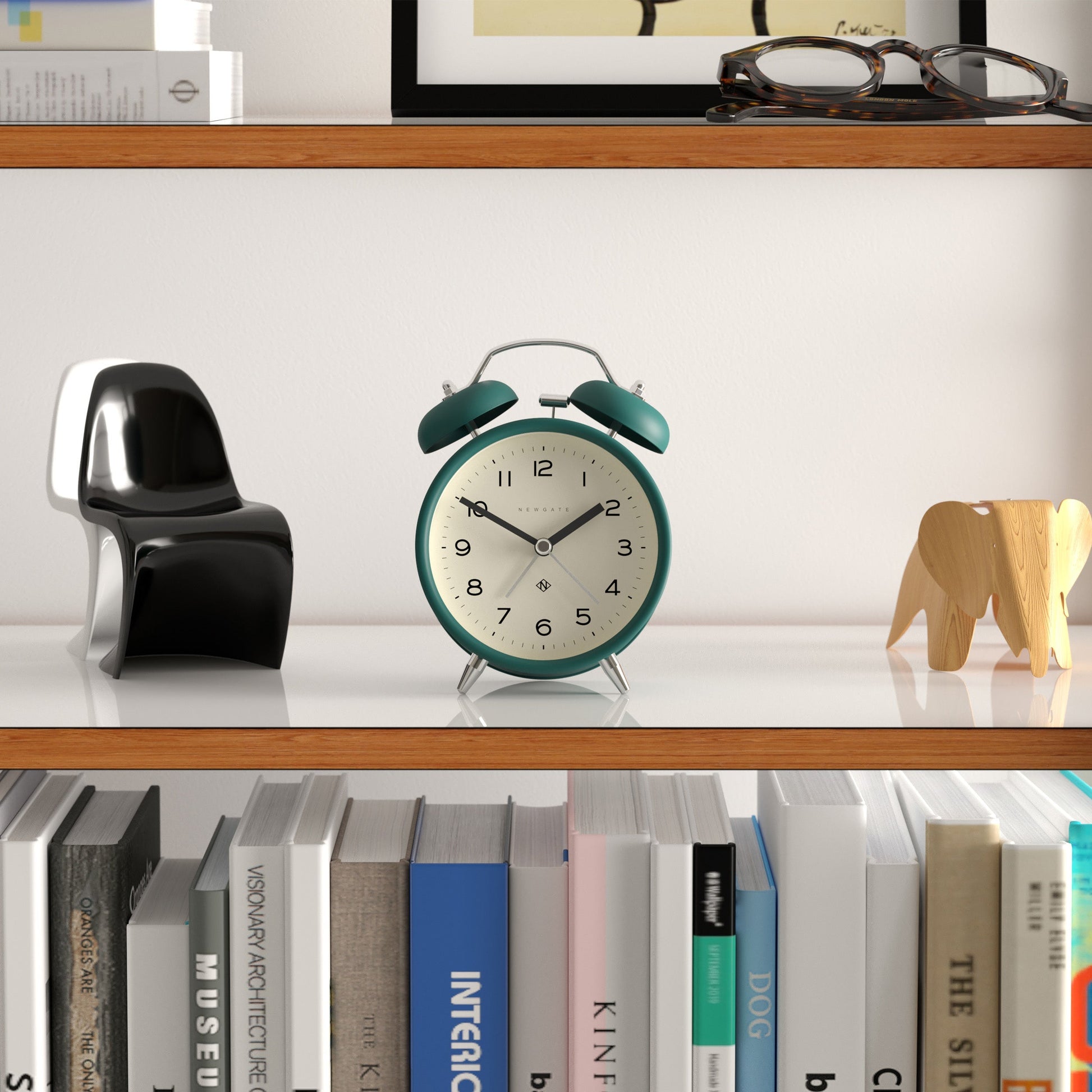 Newgate Charlie Bell Echo Alarm Clock Green-Newgate-Mood