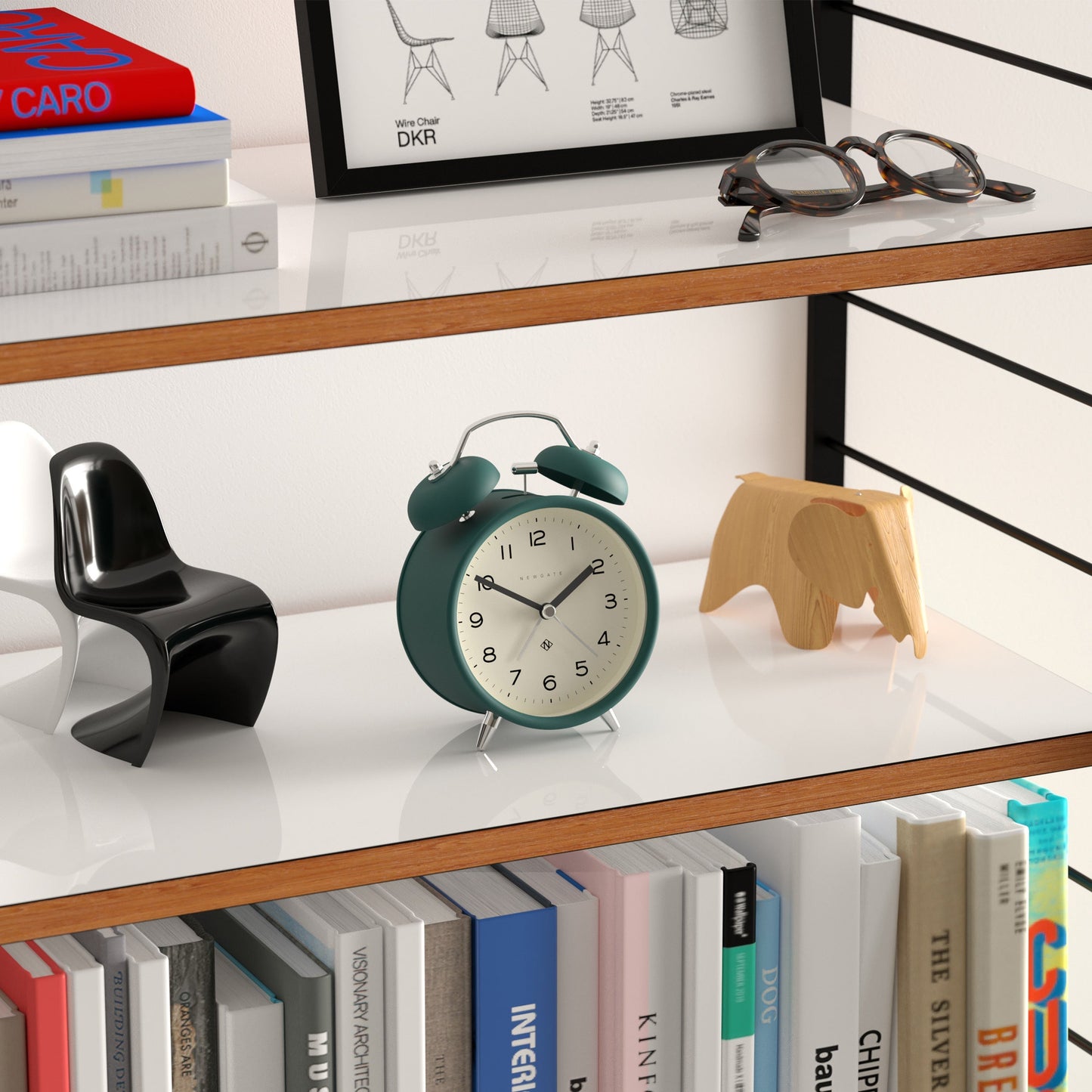 Newgate Charlie Bell Echo Alarm Clock Green-Newgate-Mood