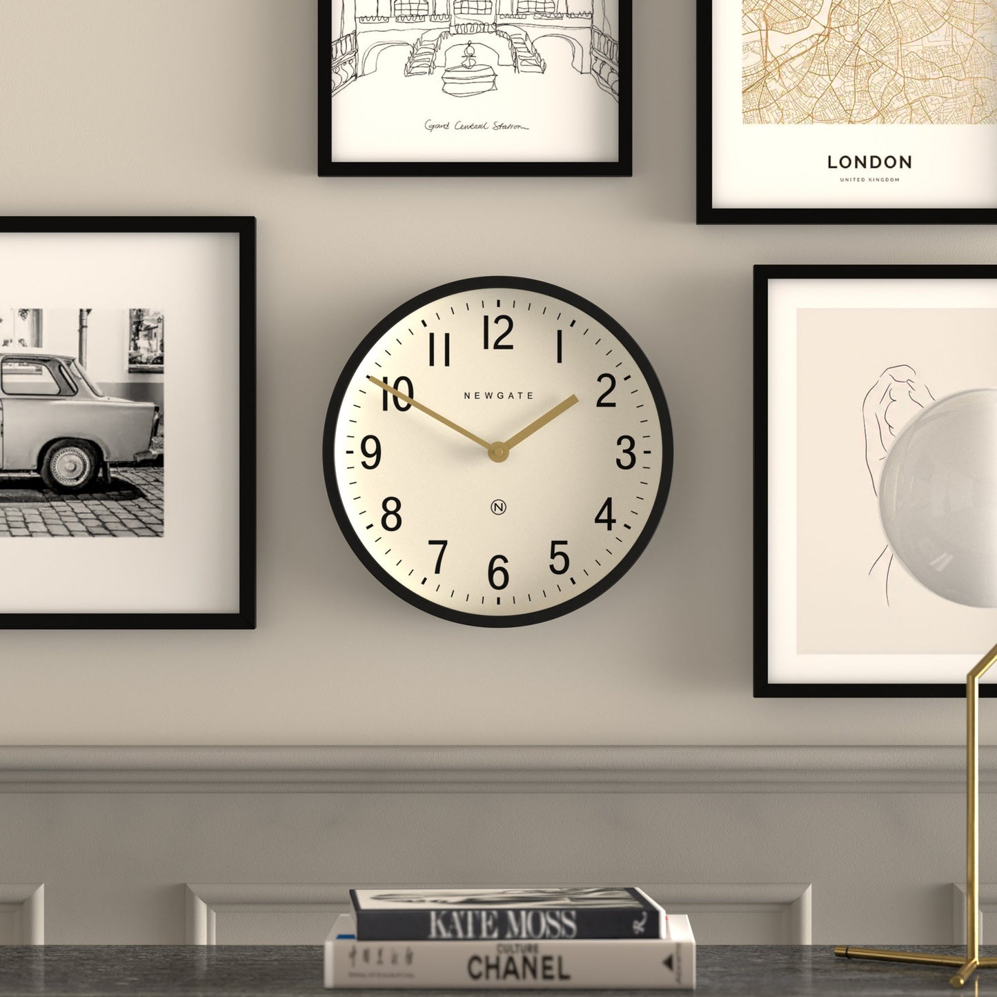 Newgate Master Edwards Wall Clock Black-Newgate-Mood