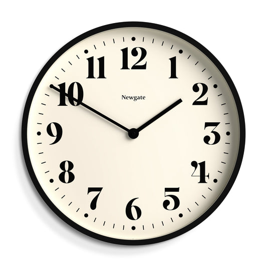 Newgate Number Two Wall Clock Matte Black-Newgate-Mood