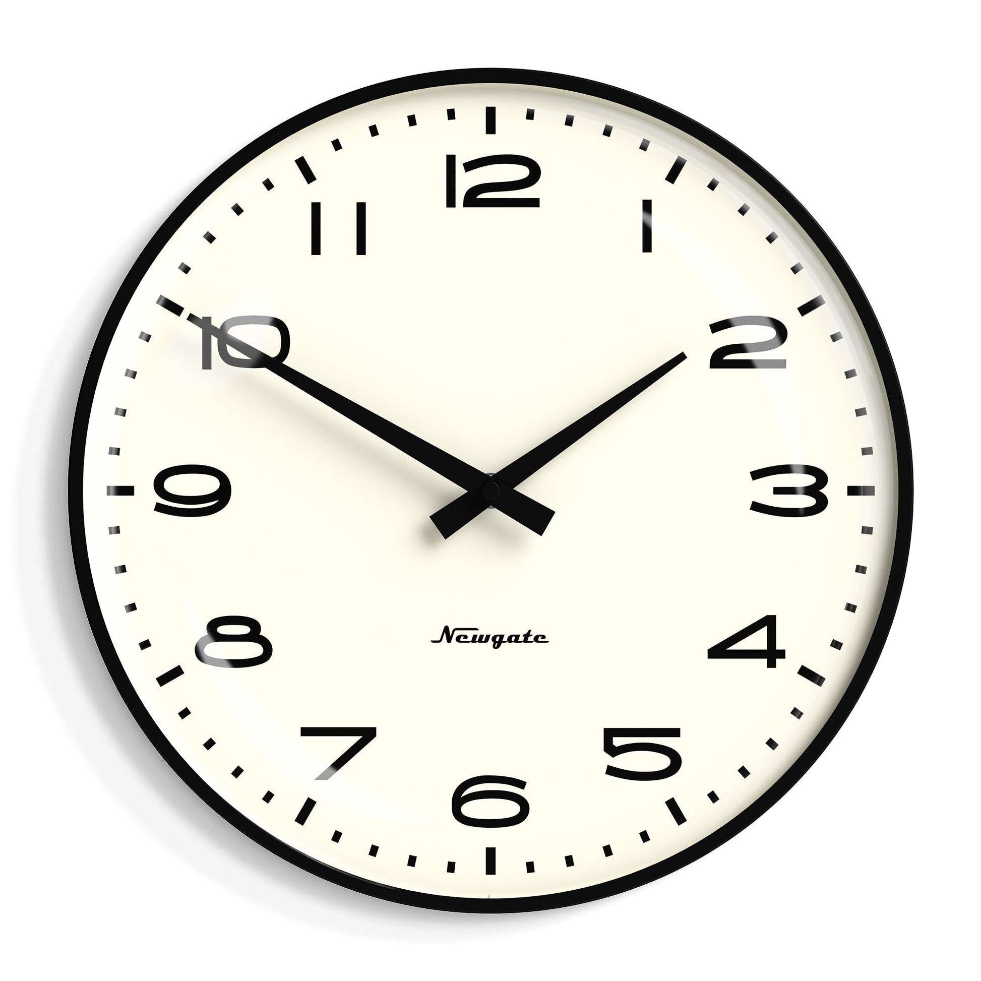 Newgate Radio City Wall Clock Black Arabic Dial - Matte Black-Newgate-Mood