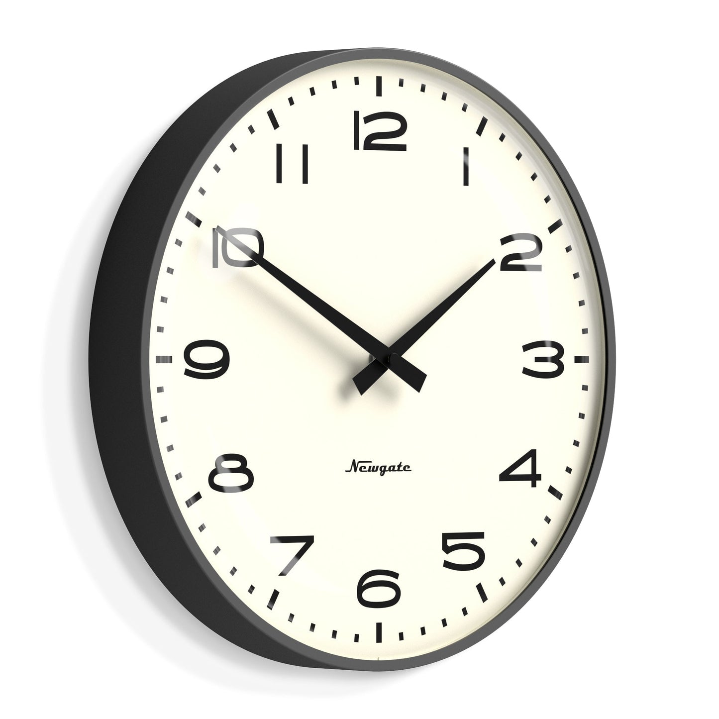 Newgate Radio City Wall Clock Black Arabic Dial - Matte Blizzard Grey-Newgate-Mood