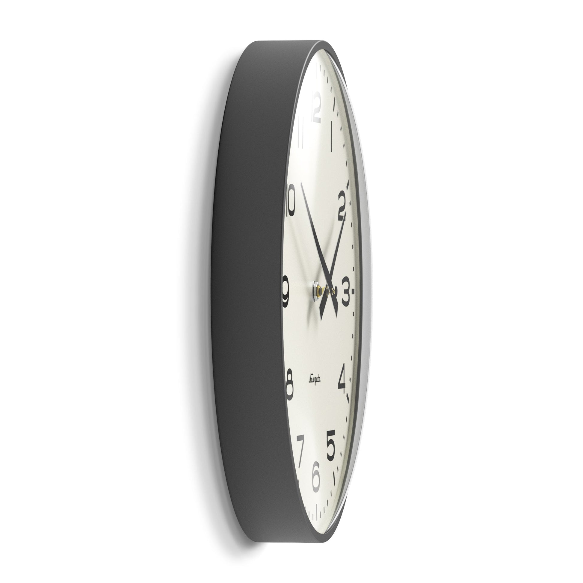 Newgate Radio City Wall Clock Black Arabic Dial - Matte Blizzard Grey-Newgate-Mood