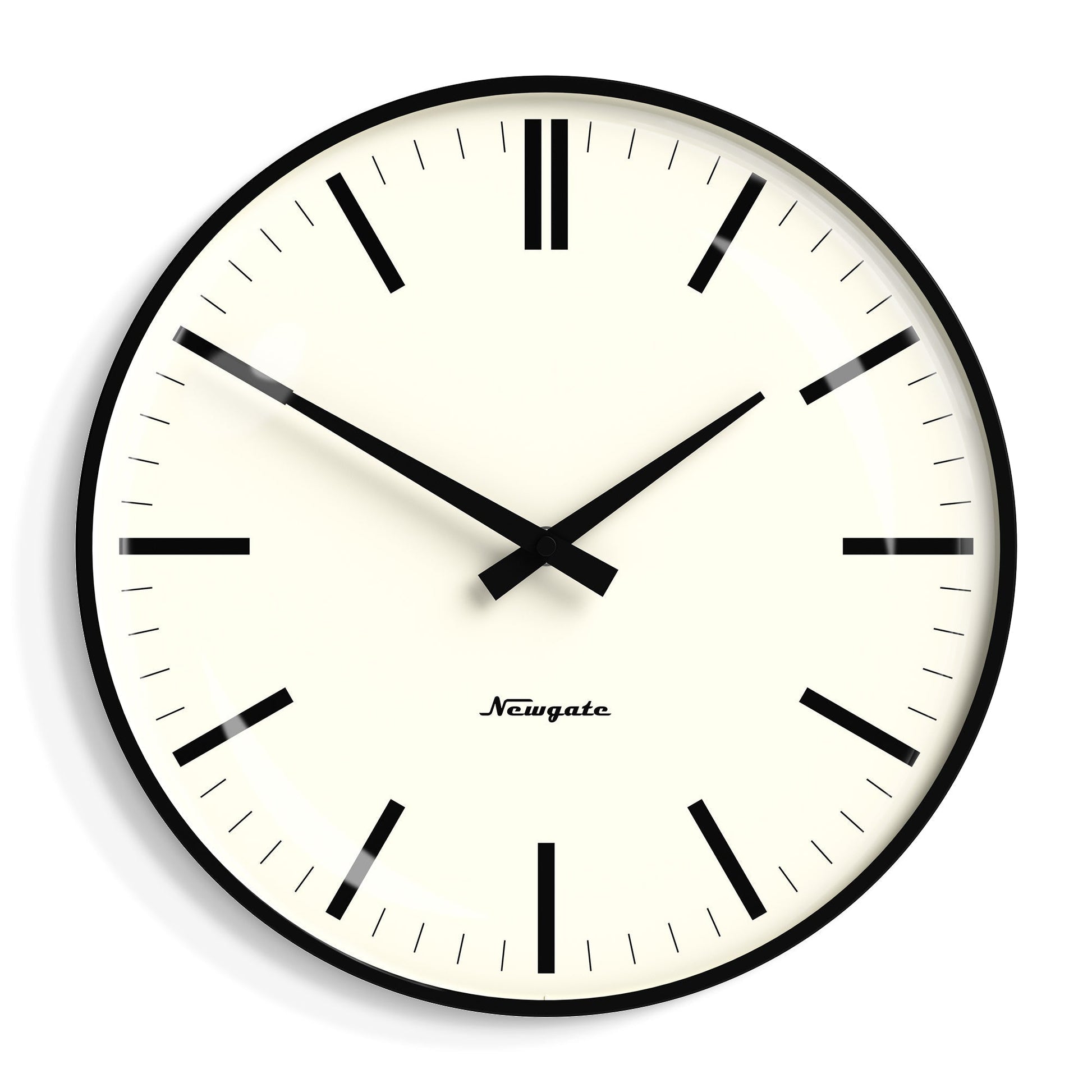 Newgate Radio City Wall Clock Bold Black Marker Dial - Matte Black-Newgate-Mood