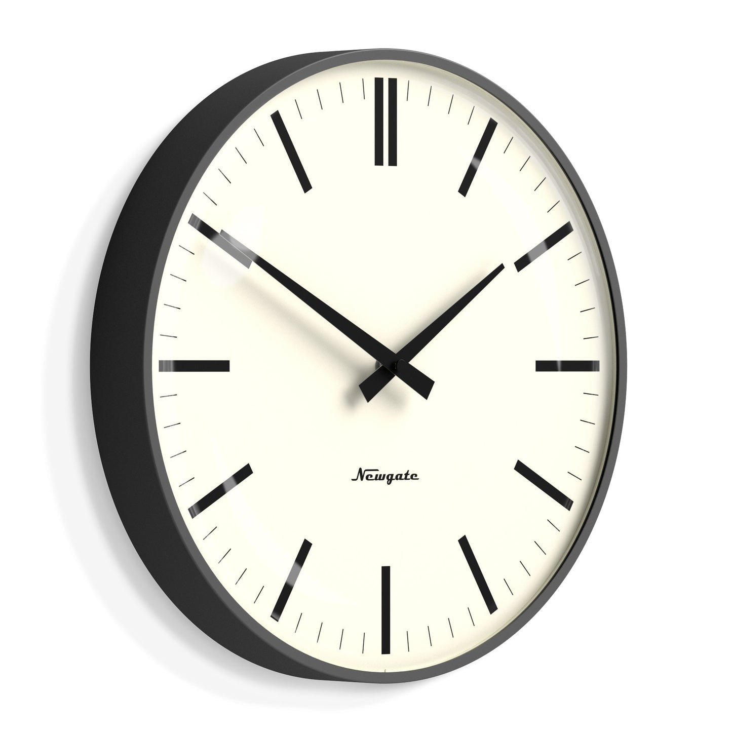 Newgate Radio City Wall Clock Bold Black Marker Dial - Matte Blizzard Grey-Newgate-Mood