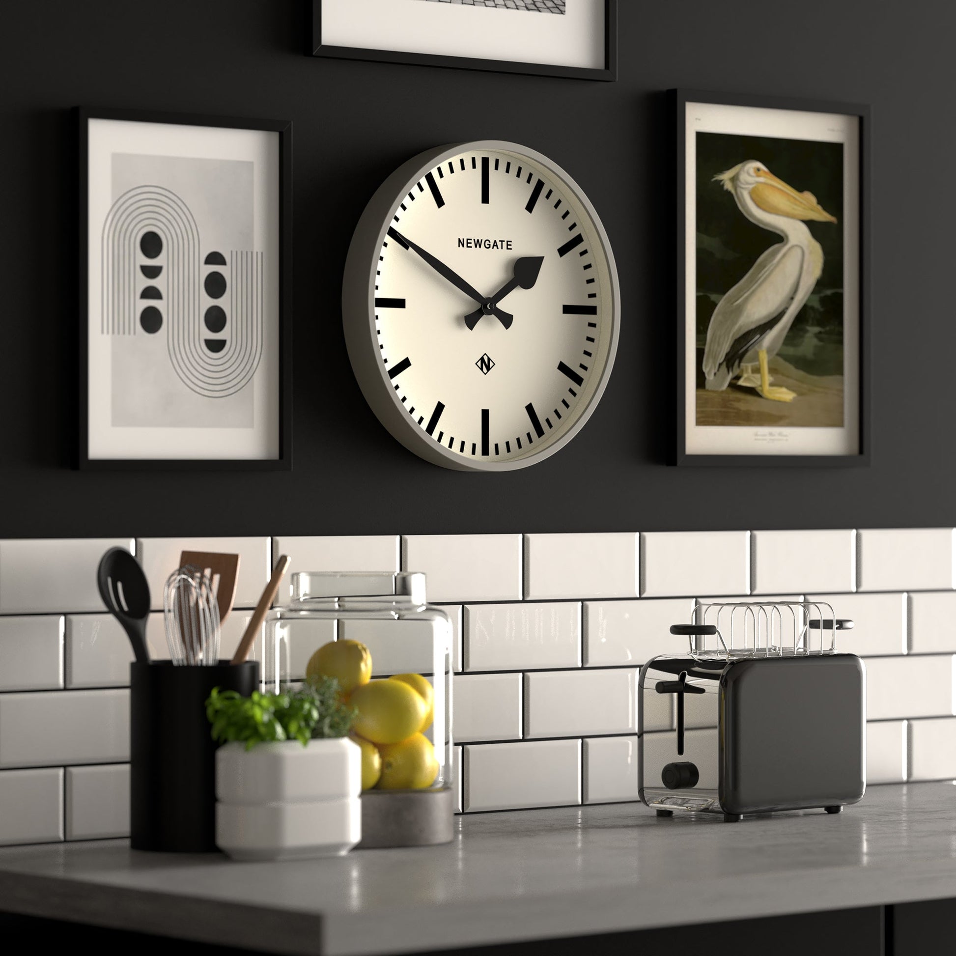 Newgate Railway Clock Grey-Newgate-Mood